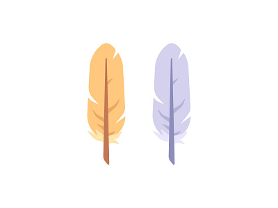 Feathers bird daily feather flat design icon illustration vector