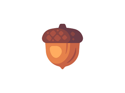 Acorn acorn daily flat design icon illustration oak vector