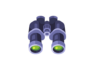 Binoculars binoculars daily design flat icon illustration vector