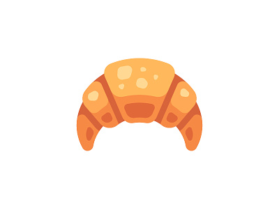 Croissant baking croissant daily design flat food icon illustration vector
