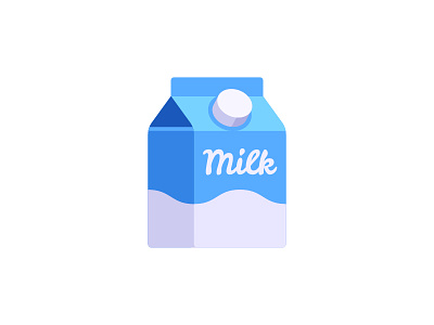 Milk daily design flat icon illustration milk carton vector