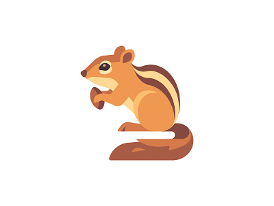 Chipmunk animal chipmunk daily design flat icon illustration vector