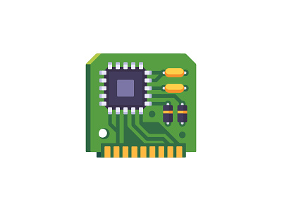 Circuit board circuit board computer daily design flat icon illustration vector