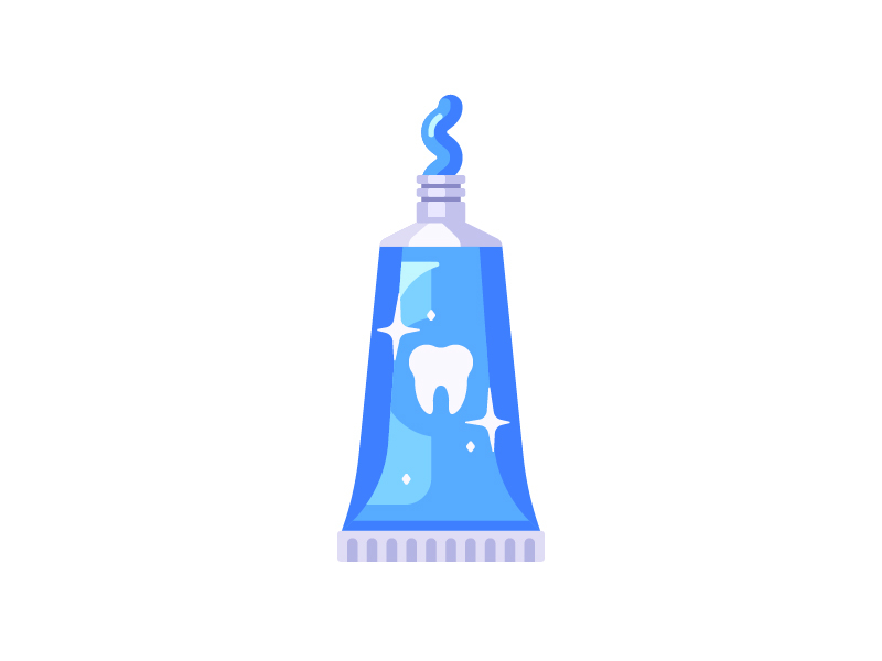 Toothpaste daily design flat icon illustration toothpaste tube vector