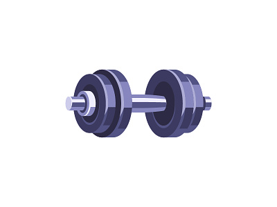 Dumbbell barbell daily design dumbbell flat gym icon illustration vector workout
