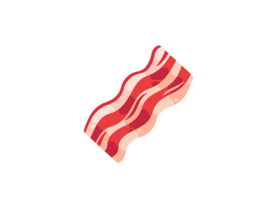 Bacon bacon daily design flat food icon illustration meat vector