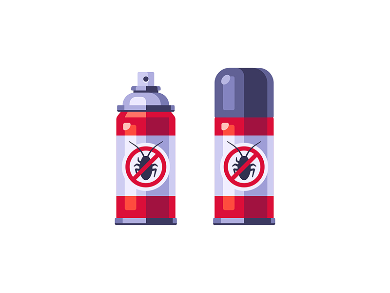 Insecticide cockroach daily design flat icon illustration insecticide spray vector