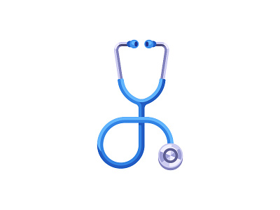 Stethoscope daily design flat icon illustration medical stethoscope vector