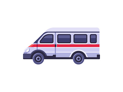 Ambulance ambulance car daily design flat icon illustration vector