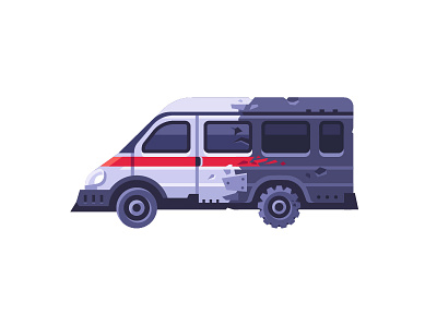 Ambulance? ambulance daily design flat icon illustration vector