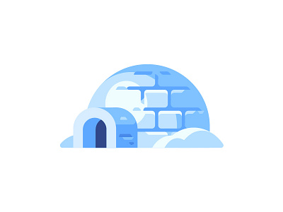 Igloo daily design flat icon igloo illustration vector
