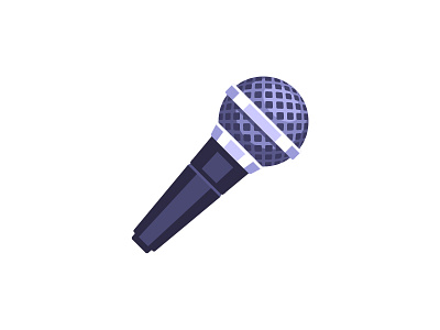 Microphone daily design flat icon illustration nicrophone vector