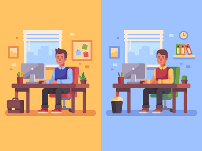 Illustrations for an ad character design flat illustration vector