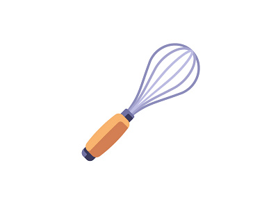 Whisk daily design eggbeater flat icon illustration vector whisk