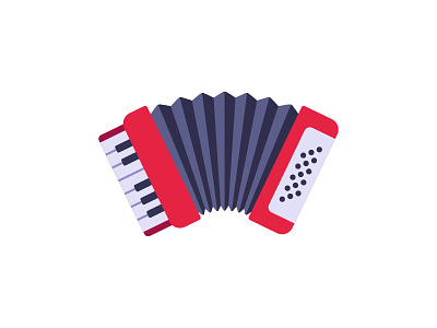 Accordion accordion daily design flat icon illustration vector