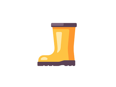 Rain boot daily design flat icon illustration rain boot vector