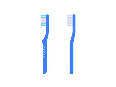 Toothbrush daily design flat icon illustration toothbrush vector