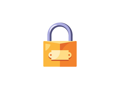 Lock daily design flat icon illustration lock vector