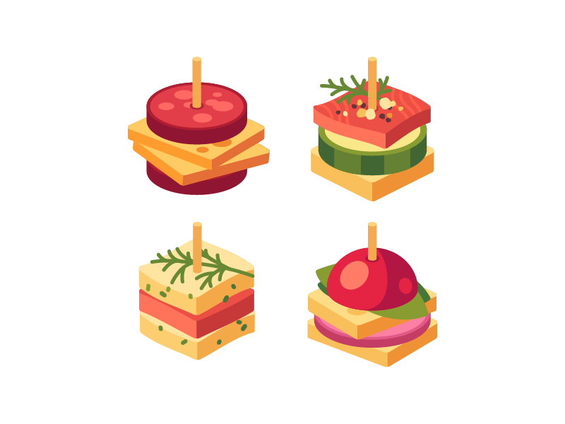 Appetizers by Ivan Dubovik on Dribbble