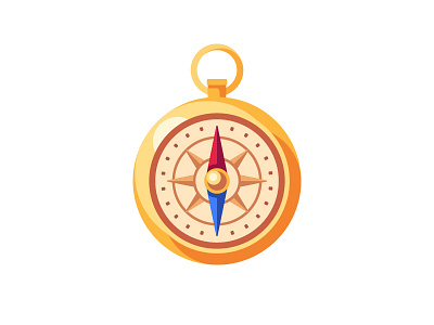 Compass compass daily design flat icon illustration vector