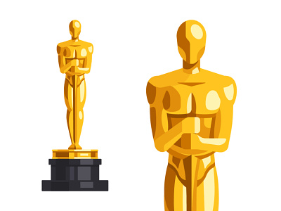 Oscar academy awards design flat illustration oscar vector