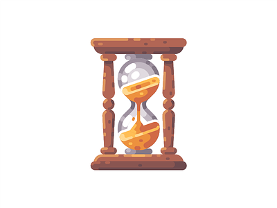 Hourglass design flat hourglass icon illustration old sand time vector