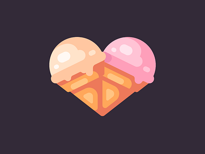 Ice cream heart