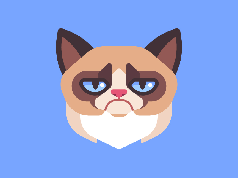 Grumpy cat нарисовать