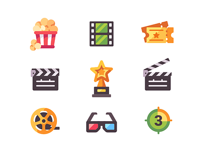 flat movie icon png