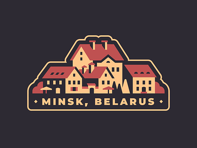 Minsk - Hometown sticker belarus dribbbleweeklywarmup emblem flat design illustration minsk retro sticker vector vintage