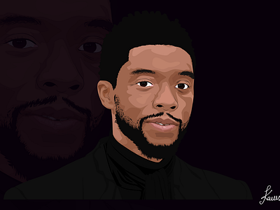 Chadwick Boseman Vector Portrait