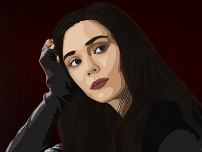 Elizabeth Olsen Vector Portrait