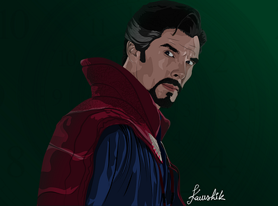 Doctor Strange Vector Portrait adobe illustrator adobe photoshop art benedict cumberbatch design digital art digital painting doctor graphic illustration marvel mcu portrait portrait illustration strange vector vector art vector illustration vectorart