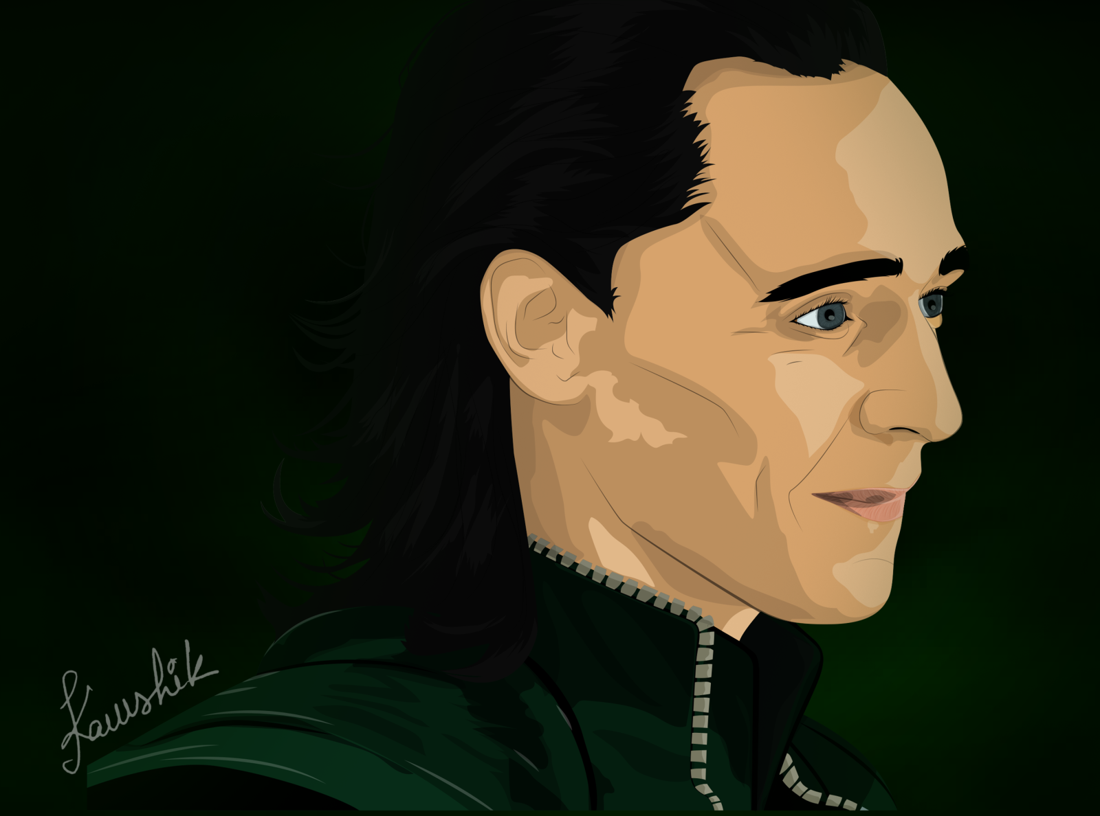 Loki Vector Portrait by Kawshik Ghosh on Dribbble