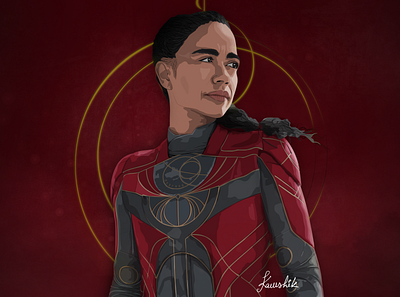 Makkari (Lauren RIdloff) Vector Portrait adobe adobe illustrator adobe photoshop art design eternals graphic design illustration illustrator lauren laurenridloff makkari marvel mcu photoshop portrait illustration ridloff vector vector illustration vectorart