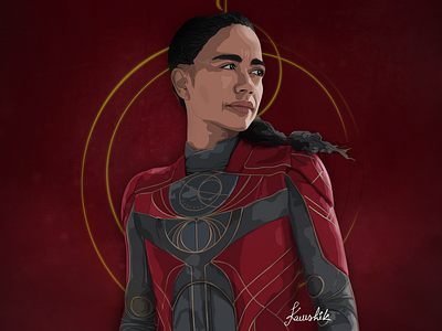 Makkari (Lauren RIdloff) Vector Portrait