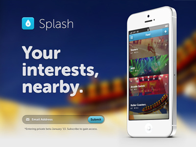 New Splash Landing Page ios iphone landing splash