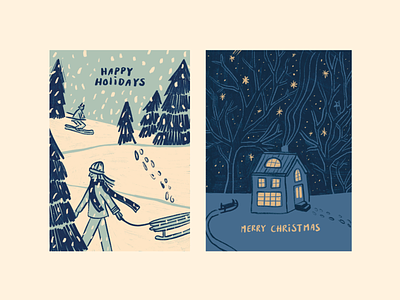 Christmas cards - 2021 - Atelier Aha cards christmas cards greeting cards illustratie illustration