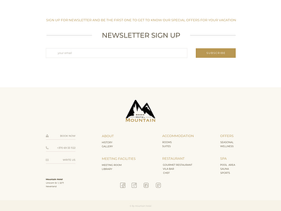 Newsletter Sign Up & Footer