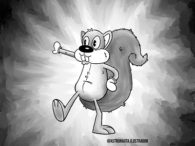 Cartoon squirel animal animal illustration art digital digitalart ilustration photoshop