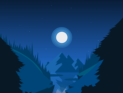 Mountains design illustration