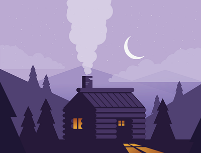 Cabin design illustration