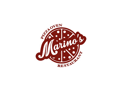 Marino's // Pizza Oven Restaurant design eat food good logo mozzarella pizza red restaurant tomato