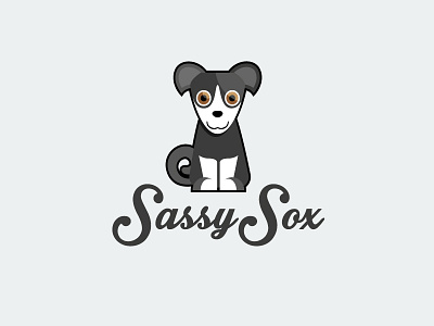 Sassy Sox Logo animals collection dog flat illustration logo logofolio logos minimal modern nature portfolio