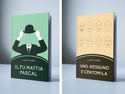Luigi Pirandello Novels Collection // Books Covers book books collection cover covers design editorial illustration italian literature luigi pirandello
