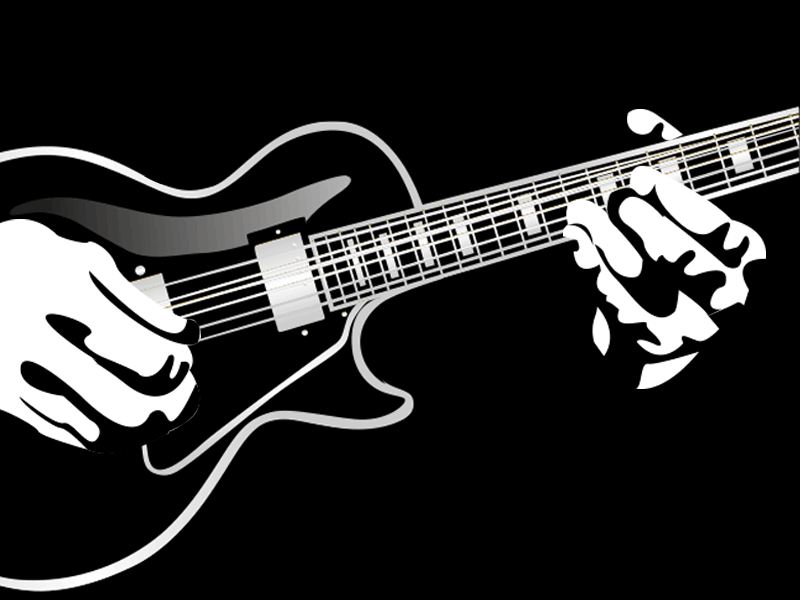 Electric Guitar animate black blues design electric gif graphic guitar illustration jam music sound