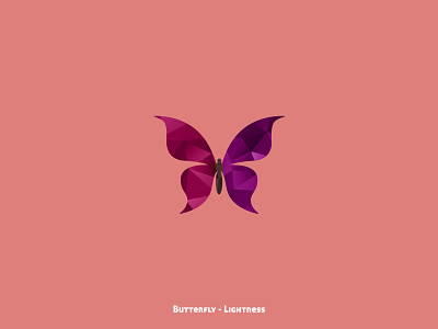 Butterfly - Lightness animal animals bug collection design fly illustration insect minimal pink