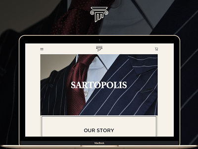 Sartopolis brand design fashion interface logo minimal tailoring uiux user web website