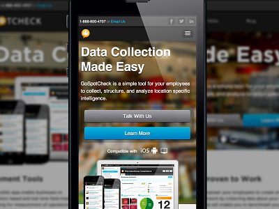 GoSpotCheck Marketing Site v2.0 Mobile css3 data html5 mobile responsive rwd web web design