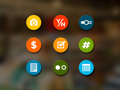 GoSpotCheck Task Icons android app colorful icon icon set icons ios minimal mobile web